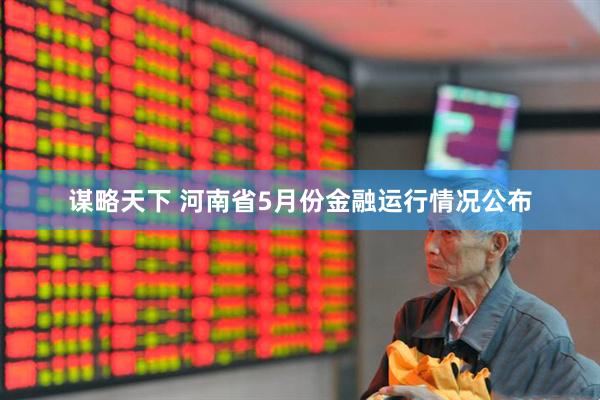 谋略天下 河南省5月份金融运行情况公布